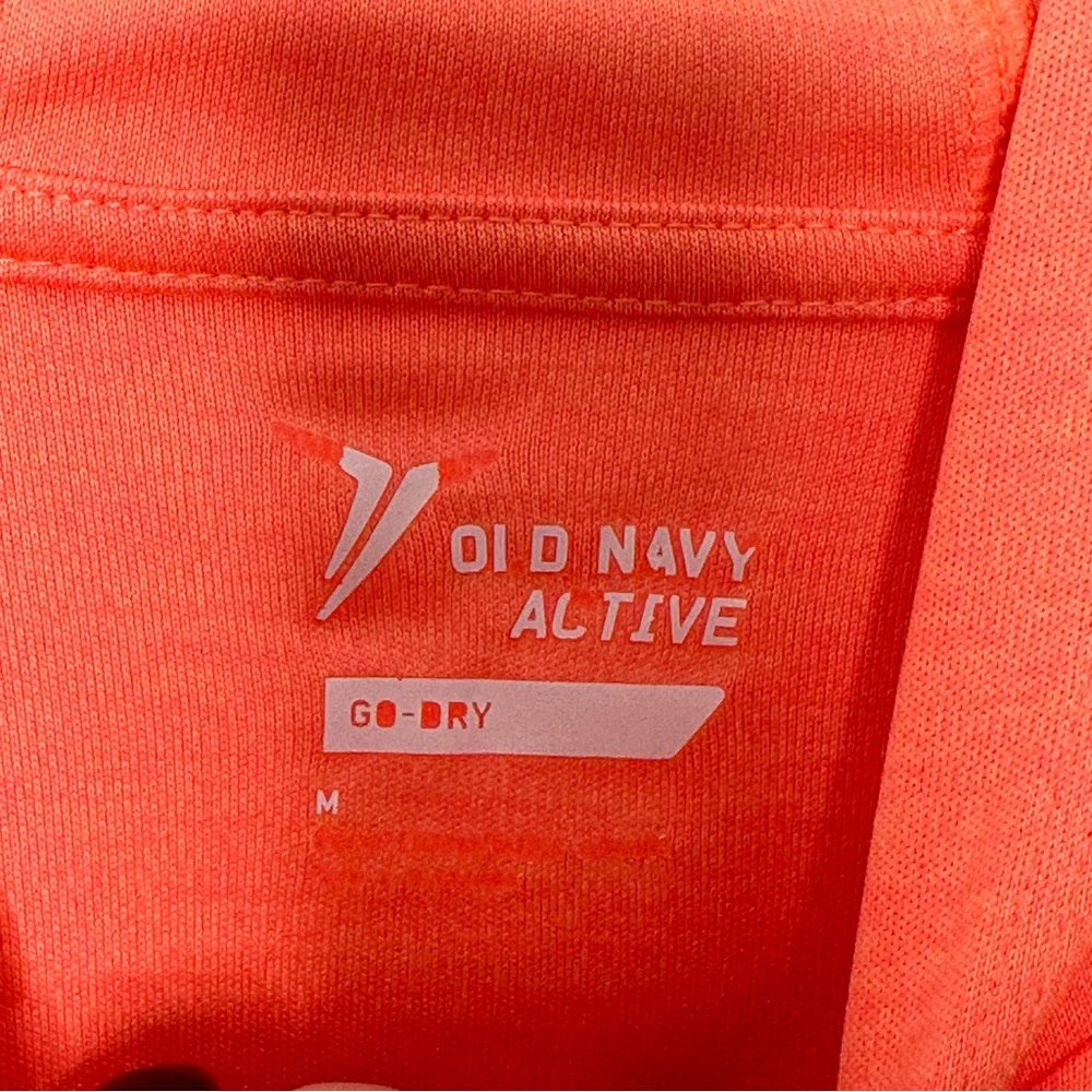 Old Navy Active Go Dry Tangerine Hooded Medium Athletic Top - Picture 6 of 7